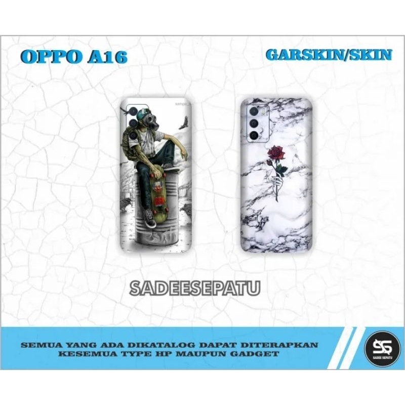 Garskin (STIKER) HP OPPO A16 BISA CUSTOM MOTIF