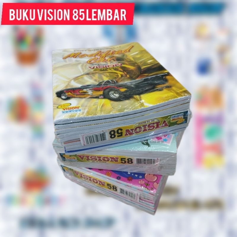 

BUKU TULIS VISION 58 LEMBAR 1PK ISI 10