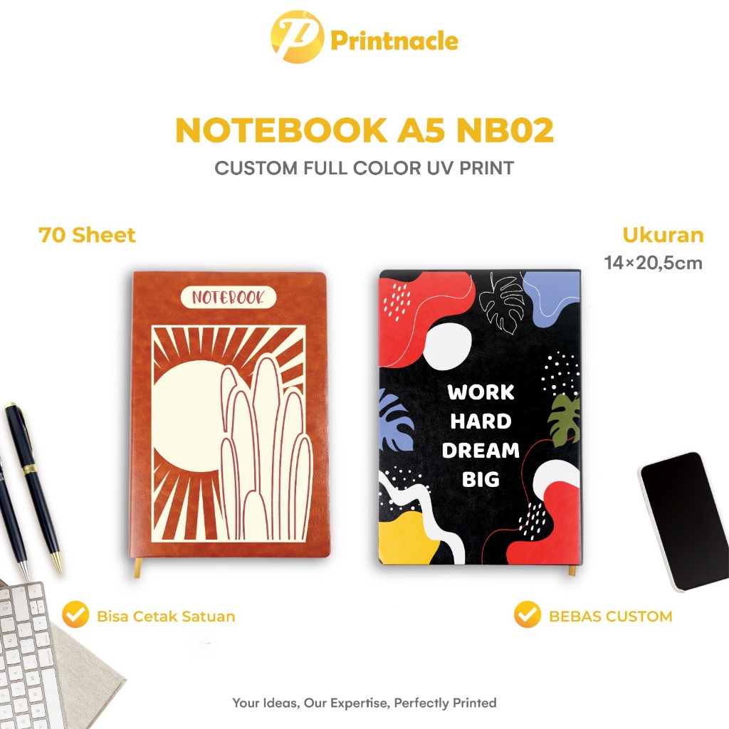 

Custom Notebook A5 Aesthetic Nb 02 Cetak Uv Print Netbook