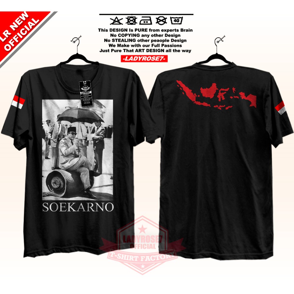 KAOS SOEKARNO / KAOS PROKLAMATOR PRESIDEN RI / KAOS PRIA / KAOS DISTRO KEREN