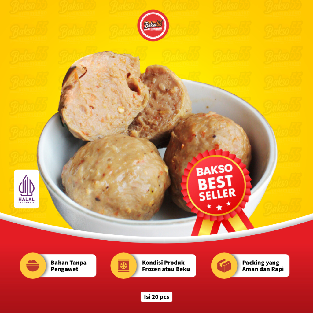 

Bakso Mercon 55 Isi Baso 20 Pcs Homemade Lezat Pedas Tanpa Pengawet HALAL Frozen Food Berkualitas
