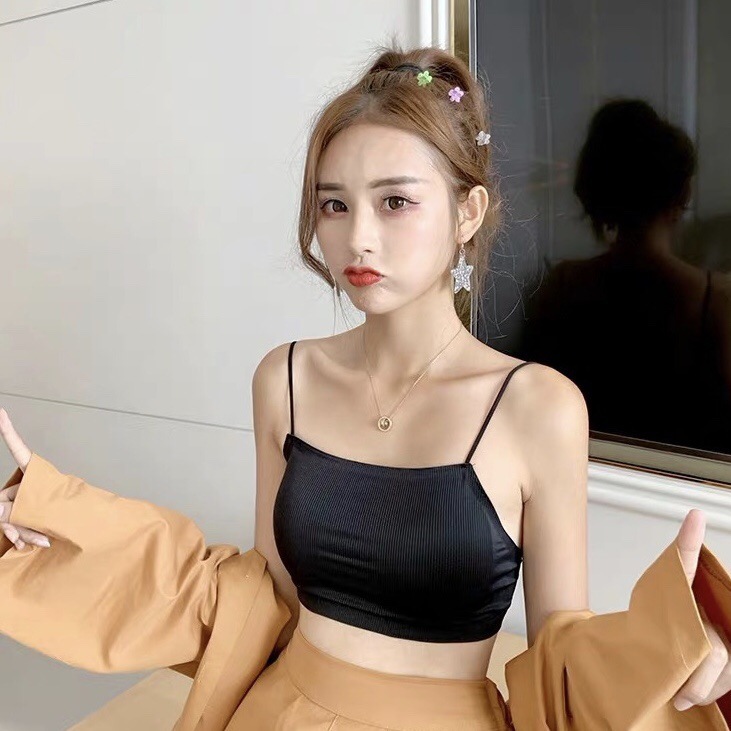 MSBS Bra Wanita 6614 Bh Crop Top Ala Korea Pakaian Dalam Wanita Bra Fashion Tali Kecil Cup