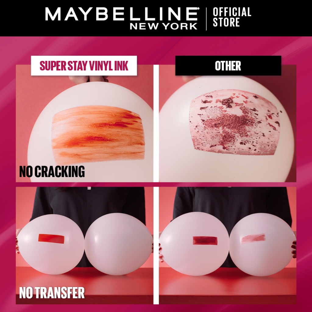 Maybelline Superstay Vinyl Ink 4.2 ml - Shiny Pigmented Liquid Lipstik Lipstick Make Up Lipcream Longlasting Waterproof Viral Tahan Lama 16 jam Image 6