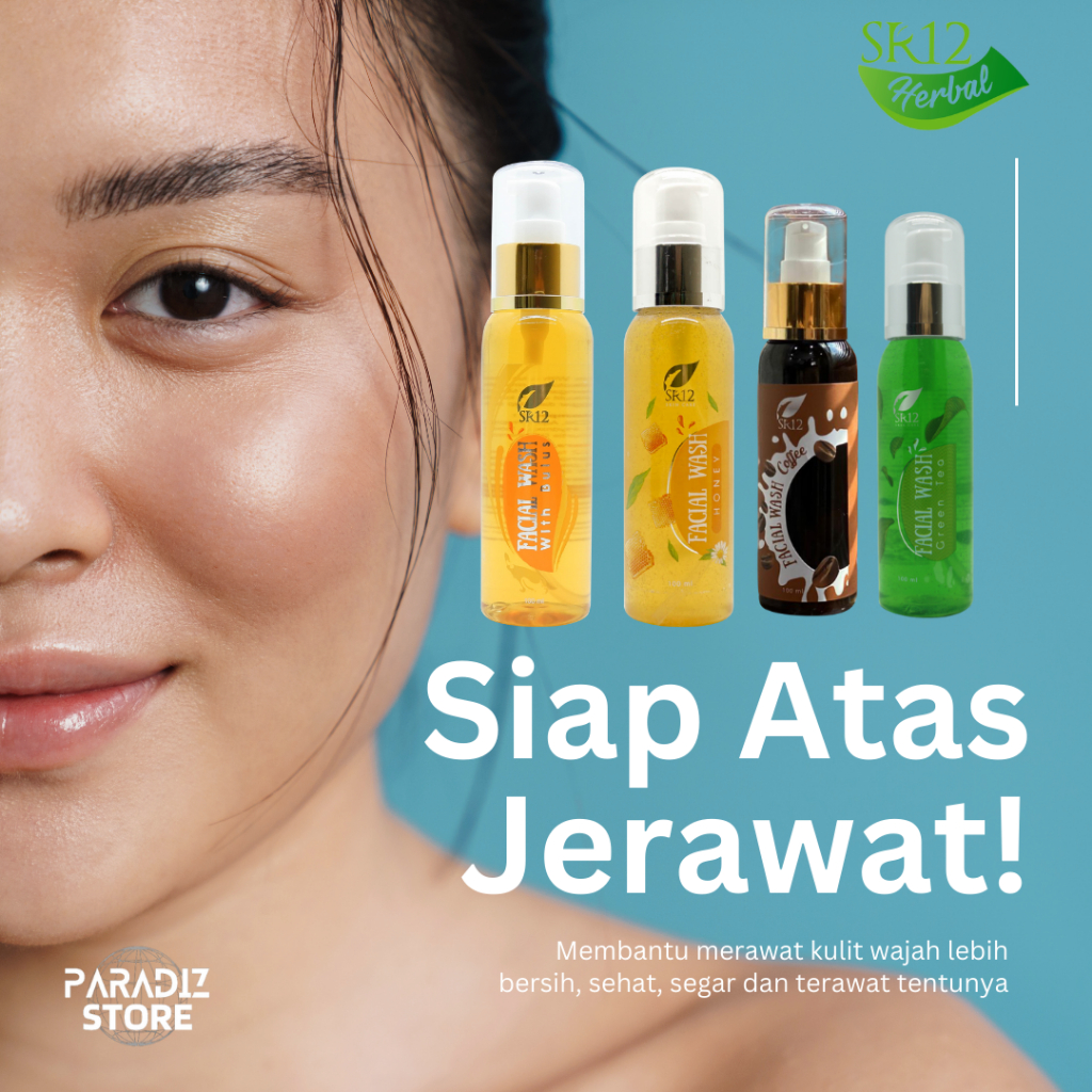 FACIAL WASH FACE WASH FOAM SR12 Sabun Muka Cuci Muka Pembersih Wajah Membersihkan Dan Mencerahkan Wa