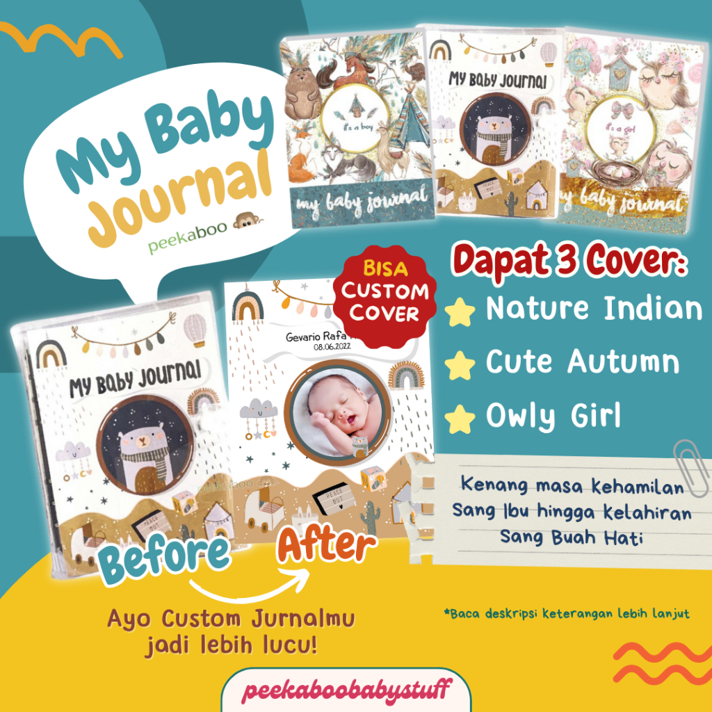 BABY JOURNAL BOOK EXCLUSIVE "ADVENTURE SERIES" BOY/GIRL | BUKU JURNAL BAYI KENANGAN