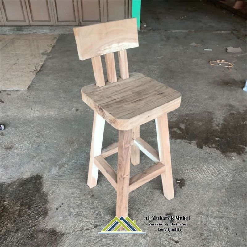 Kursi Bar Kayu Trembesi