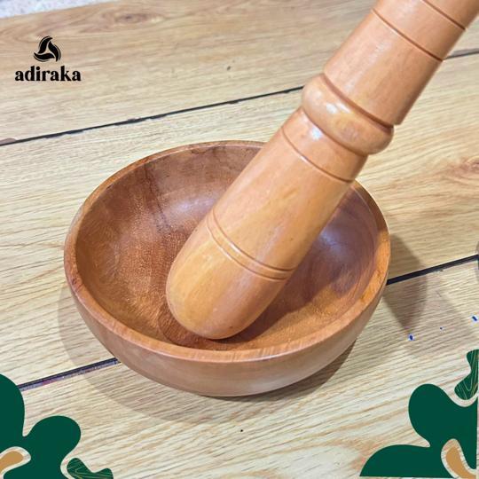 ALU Halu LUMPANG (KECIL) FOOD GRADE Penumbuk KAYU / Tumbukan Kayu Rapih / Alat Tumbuk Tradisional Ha