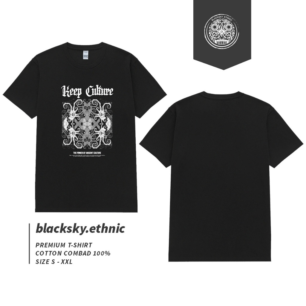 Kaos Dayak Batik / Baju Etnik / Baju kaos dayak / baju kalimantan / kaos hitam / baju motif / baju m