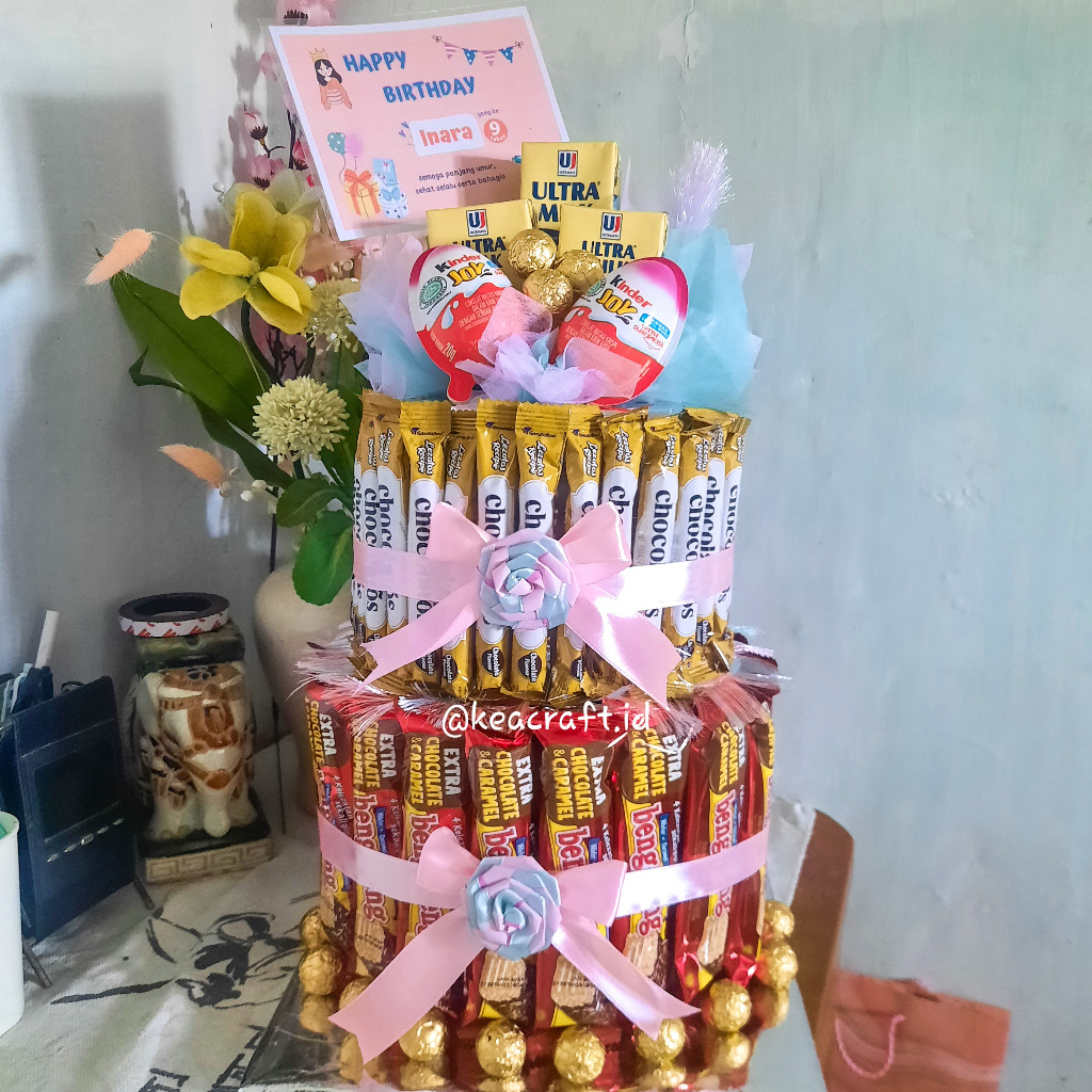 Snack Tower | Snack Gift | Snack Tower Birthday 2 Tingkat | Snack Ulang Tahun Anak
