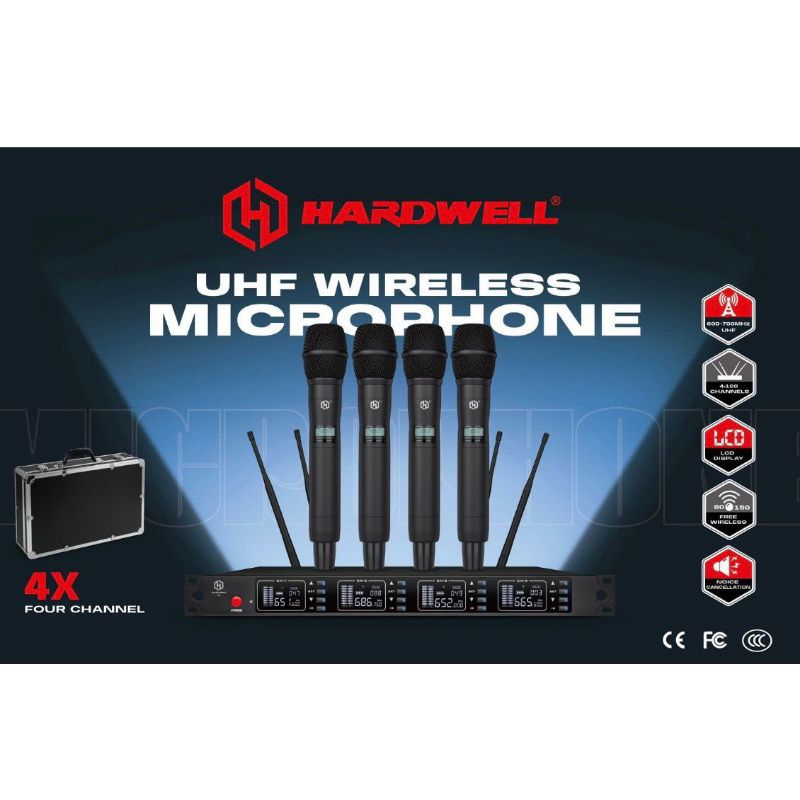 Mic Wireless Hardwell 4X Original Handheld