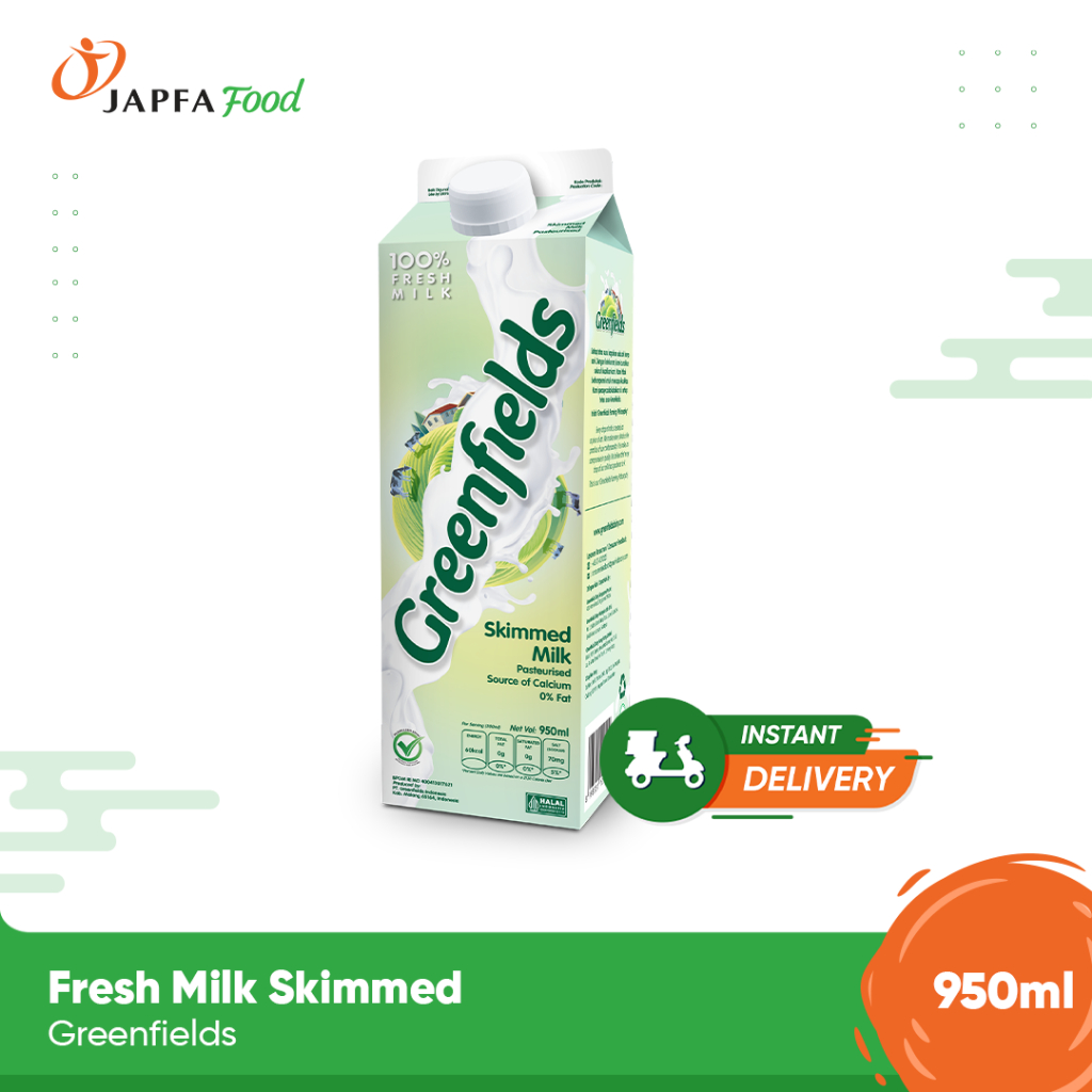 

Greenfields Fresh Milk Skimmed 950 ml - 100% Fresh Milk dari Greenfields Farm