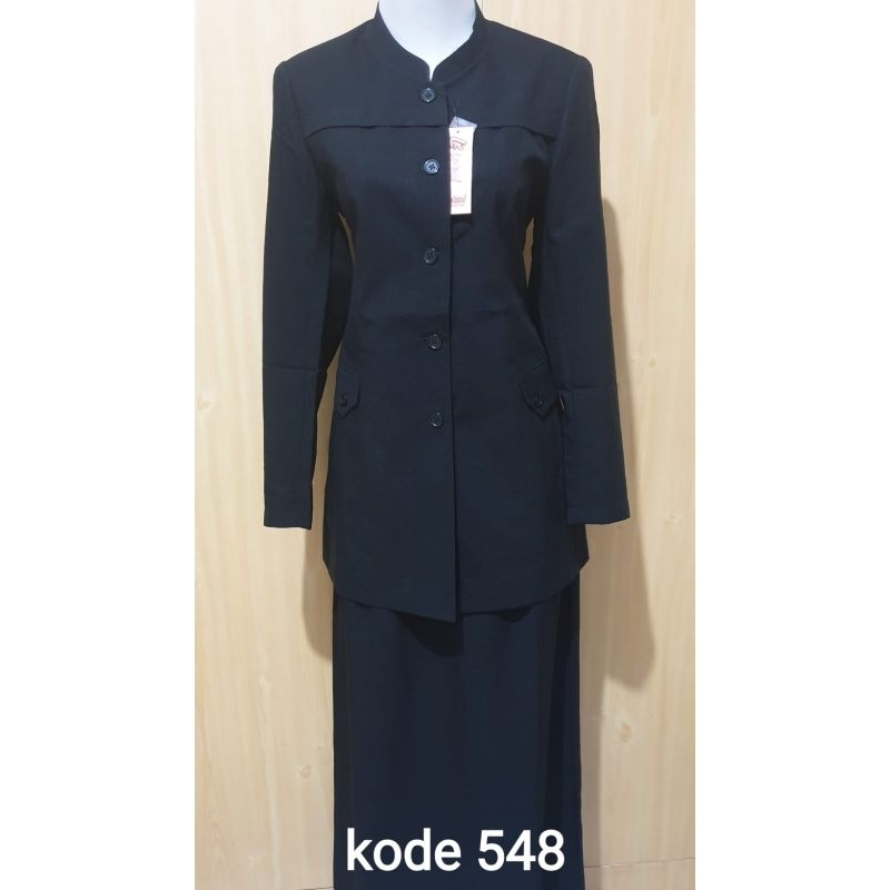 blazer wanita hitam seragam kerja blazer lolani kode 548