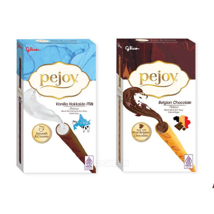 

Glico Pejoy belgian cokelat vanilla cream 37gram glico coklat cookies cream 37gr