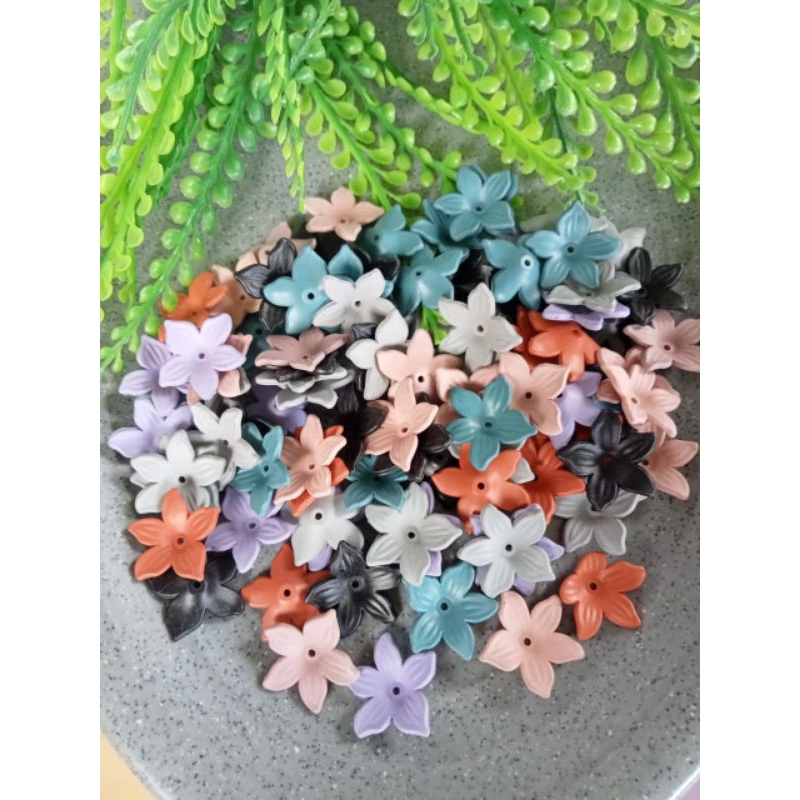 Manik Kelopak Sakura Doff Akrilik Kelopak Manik Mahkota Bunga Akrilik Daun Kelopak Bunga