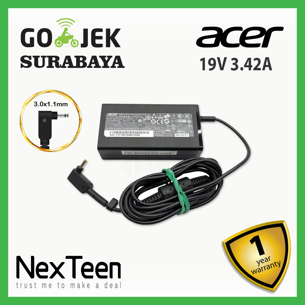 Original Adaptor Charger Acer Travelmate P214 Aspire Swift 3 A314-22 A314-22G A314-22-R1N9 SF314-57 