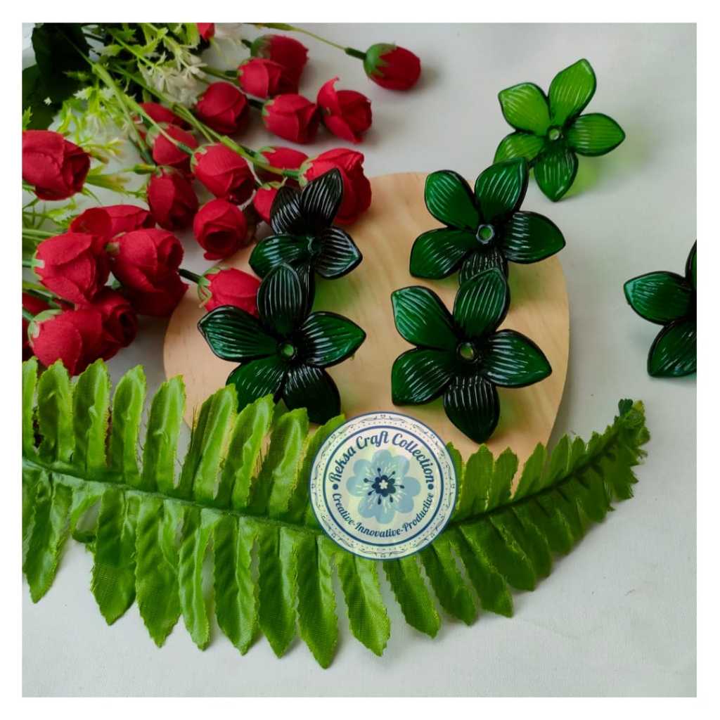 MOTE AC BENING 872 AKRILIK KELOPAK BUNGA HIJAU BESAR 50 GRAM KODE PRODUK 1393