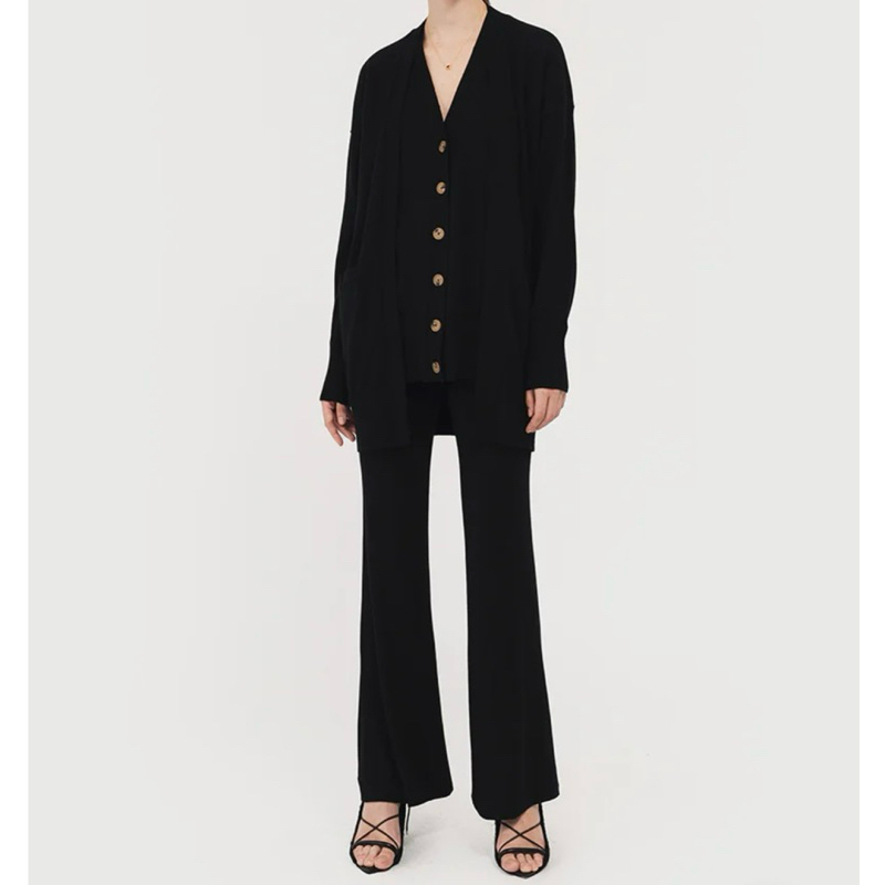 preloved duma laurent vest cardigan black