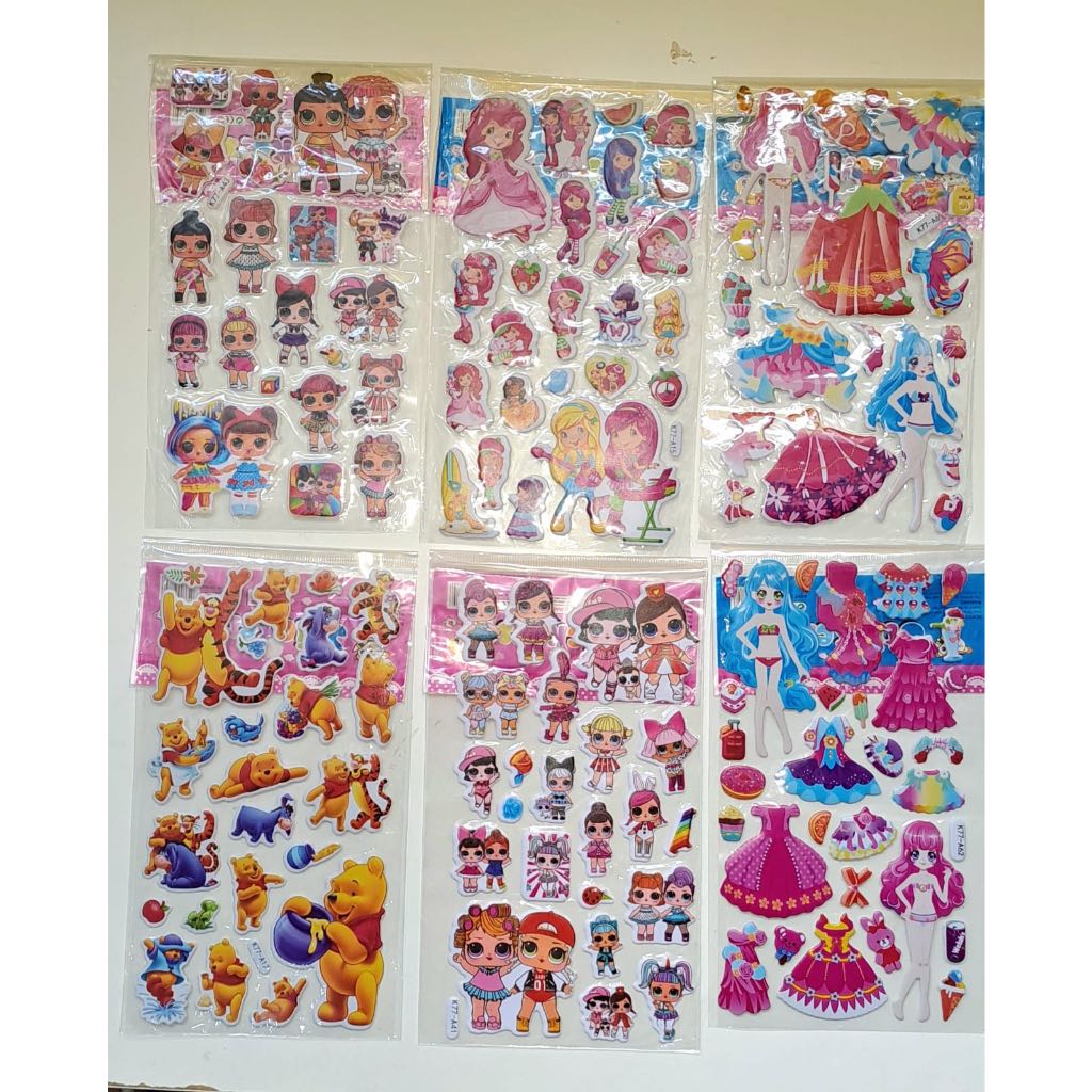 

Mainan STIKER 3D GIRL / Stiker anak timbul DRESS UP / sticker anak perempuan [Edufuntoys]