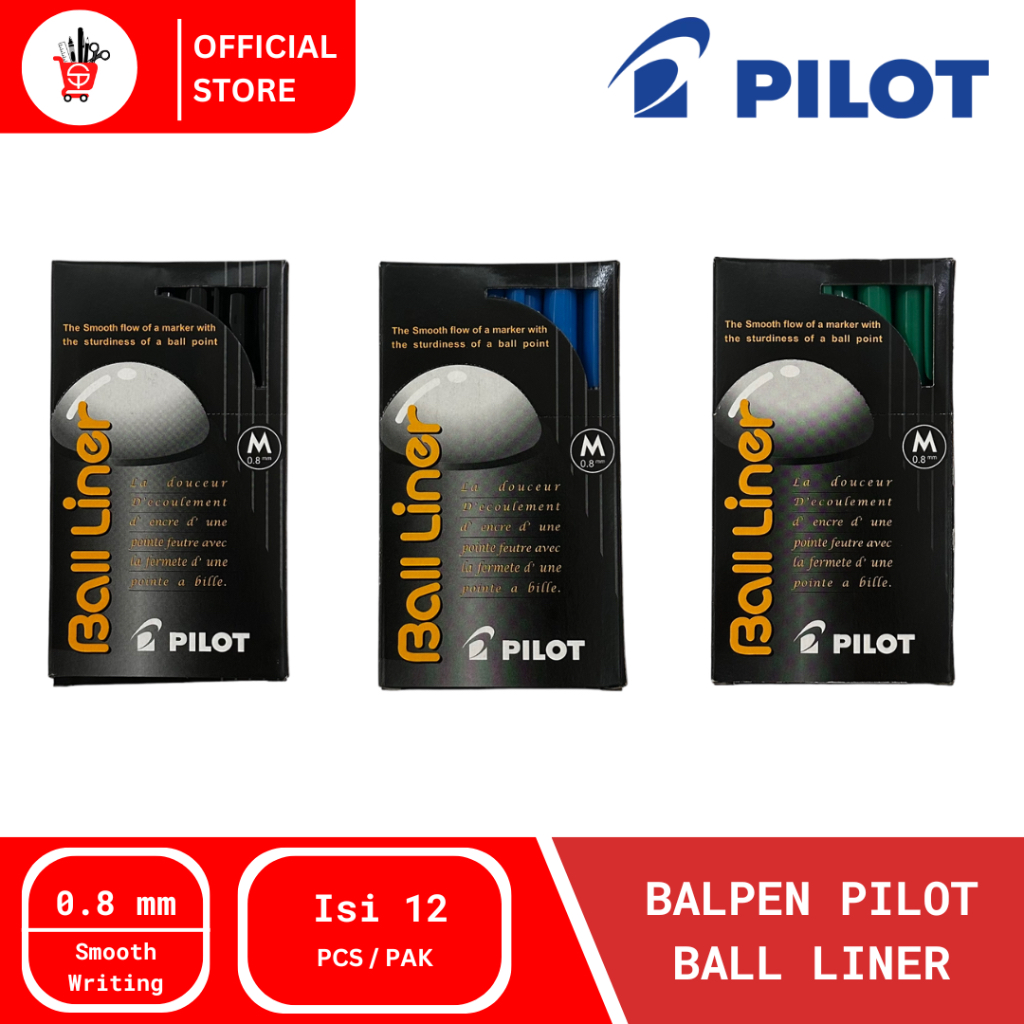 

Ballpoint | Pulpen | Balpen Pilot Ball Liner 0.8mm (1 PCS)