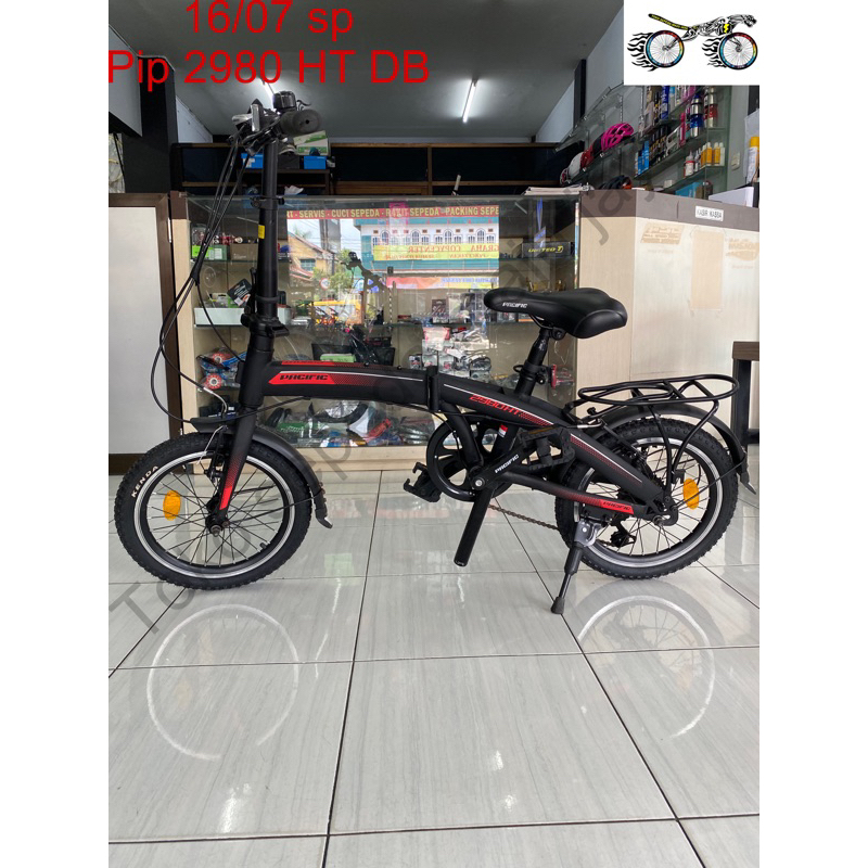 Sepeda lipat Murah 16 inch Pacific 2980 HT DB 7 speed