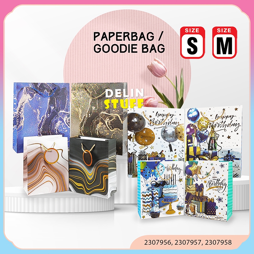 

Paper Bag Marmer Paperbag Ulang Tahun Tas Souvenir Tas Hampers Ultah Paperbag Happy Birthday size S size M (2307956, 2307957, 2307958 , 2307959)