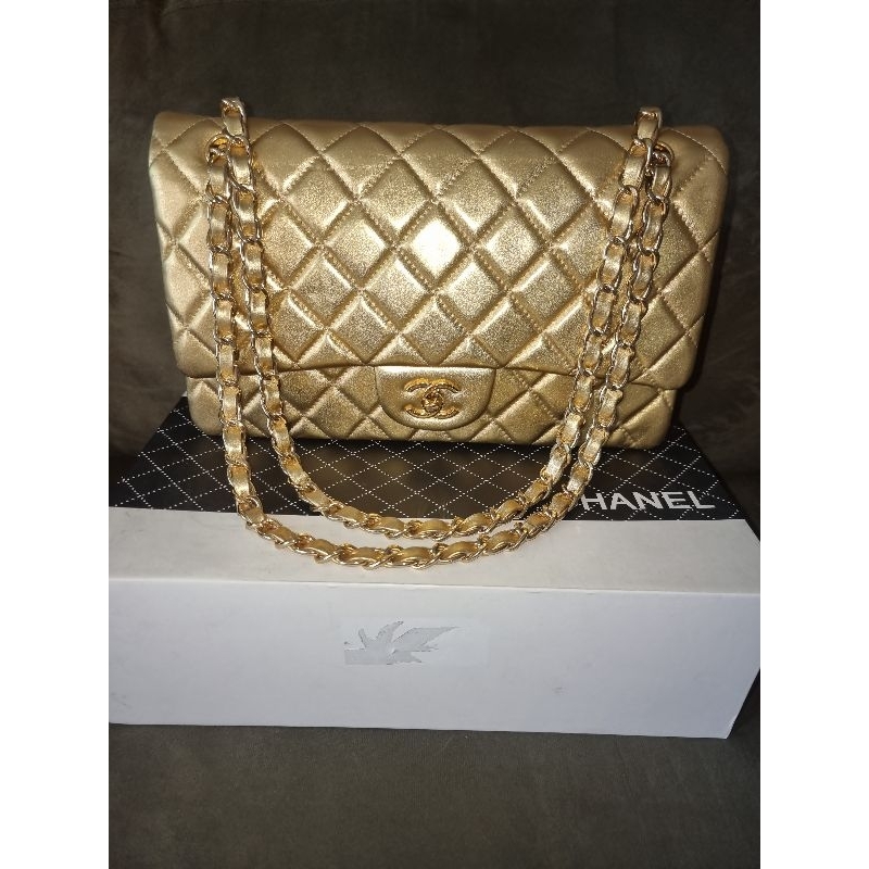 tas gold preloved kulit asli