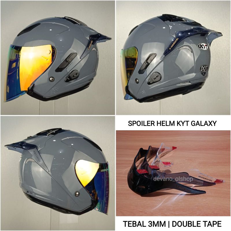 spoiler Helm KYT Galaxy slide Flat r helm kyt galaxy