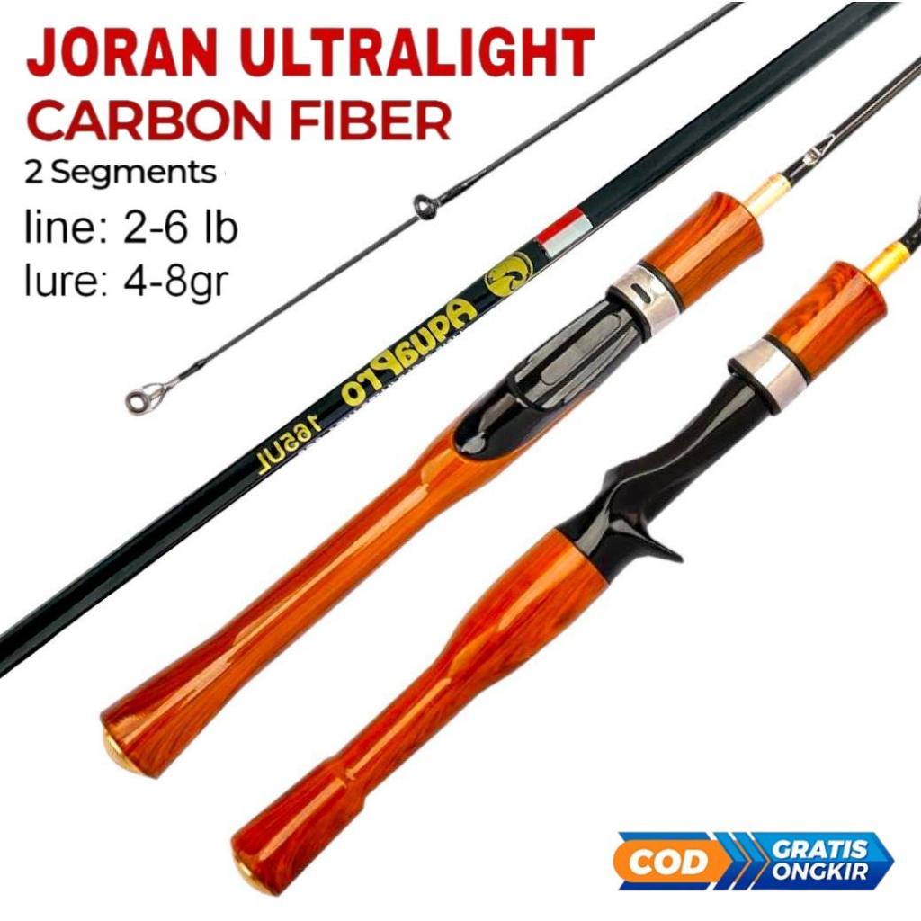 Joran Pancing JR06 Spinning & Bait Casting Carbon Solid Power Ultralight Super Lembut