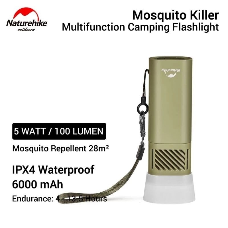 LAMPU SENTER LED ANTI NYAMUK NATUREHIKE CNH22DQ021 MOSQUITO REPELLENT IPX4 WATERPROOF FLASLIGHT MULT