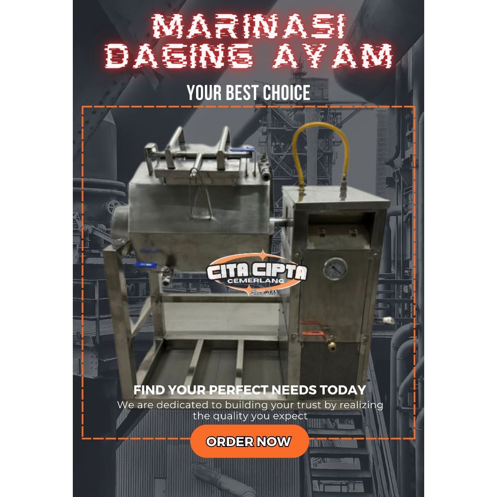 Marinasi Daging - Mesin Marinasi Daging dengan Vacuum Kaps 50kg