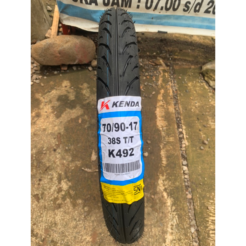 BAN KENDA K492 70/90-17 TUBE TYPE. BAN SEPEDA MOTOR KENDA RACING