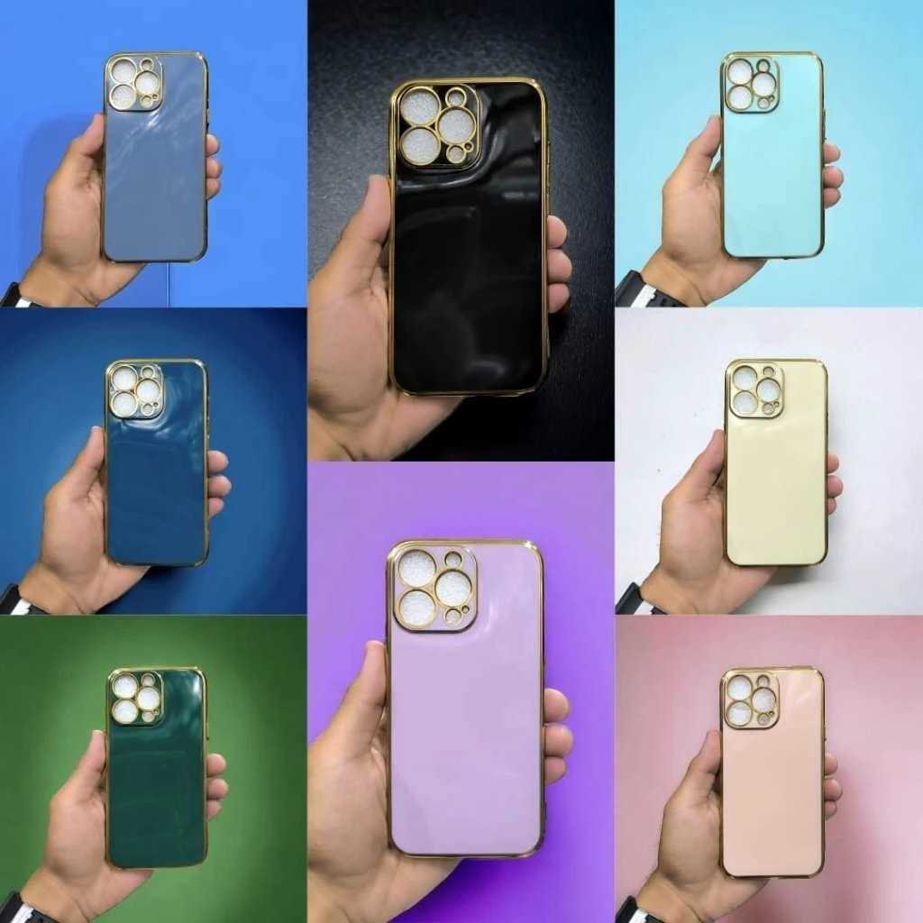 [ Realme C11 / C11 2021 / C20 / C30 / C31 / C33 / C35 / C51 / C53 / C55 ] SOFT CASE LIST GOLD CHROME