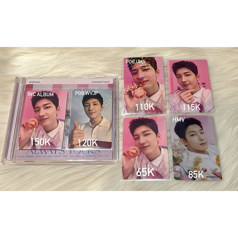 Photocard Album Seventeen Wonwoo PC SVT WW Always Yours POB UMS HMV Flash Price Lim A Reguler Wevers