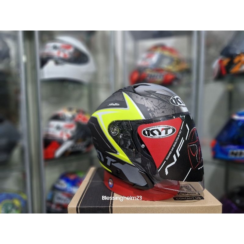 KYT NFJ ATTITUDE BLACK YELLOW DOFF