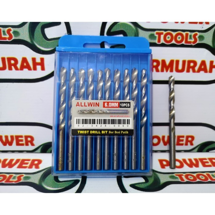 

Mata Bor Besi HSS 6.0 mm ALLWIN murah drill bit bijian