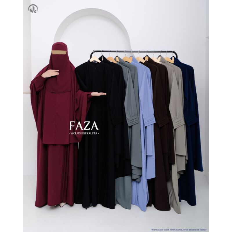 UKHIJAB Faza Series [Gamis + Hijab Nonpet free cadar], Gamis Polos, Gamis Set, Setelan Gamis Syar'i