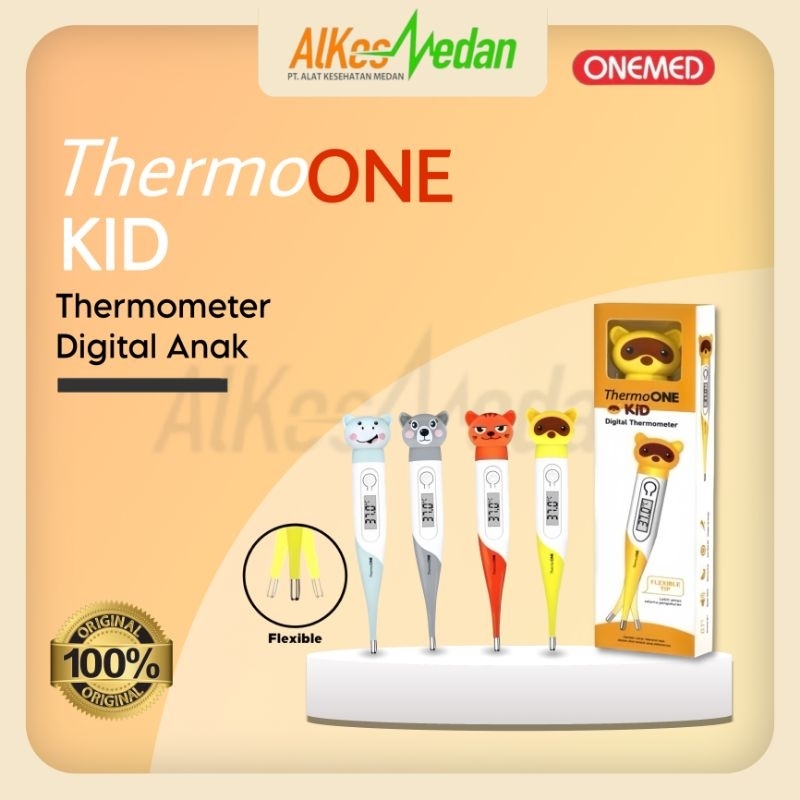ONEMED THERMOMETER DIGITAL THERMO ONE KID FLEXI MOTIF KARAKTER ANAK ALKES MEDAN - khenzi farmasi