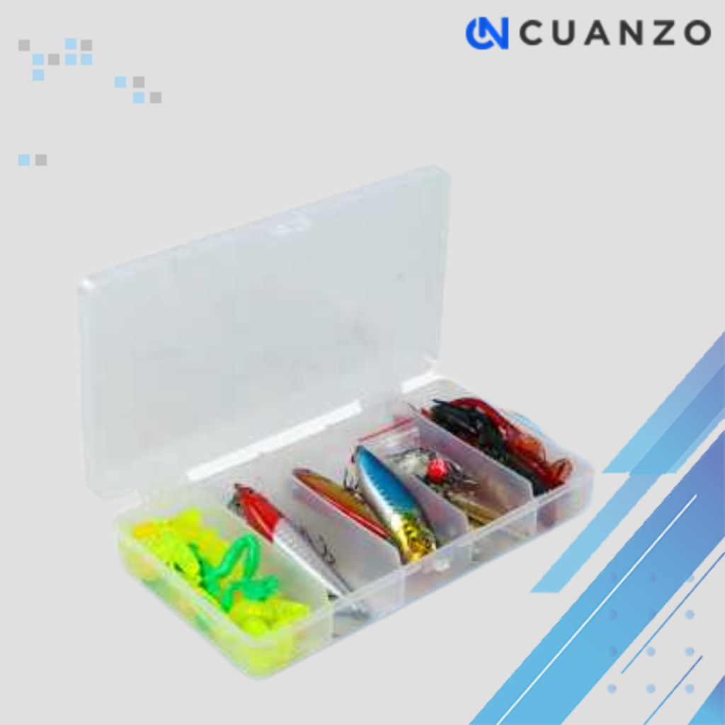 Umpan Pancing Ikan Set Fishing Bait Kit 91PCS / Umpan Pancing Plastik Silikon dan Besi 1 Set Box Len