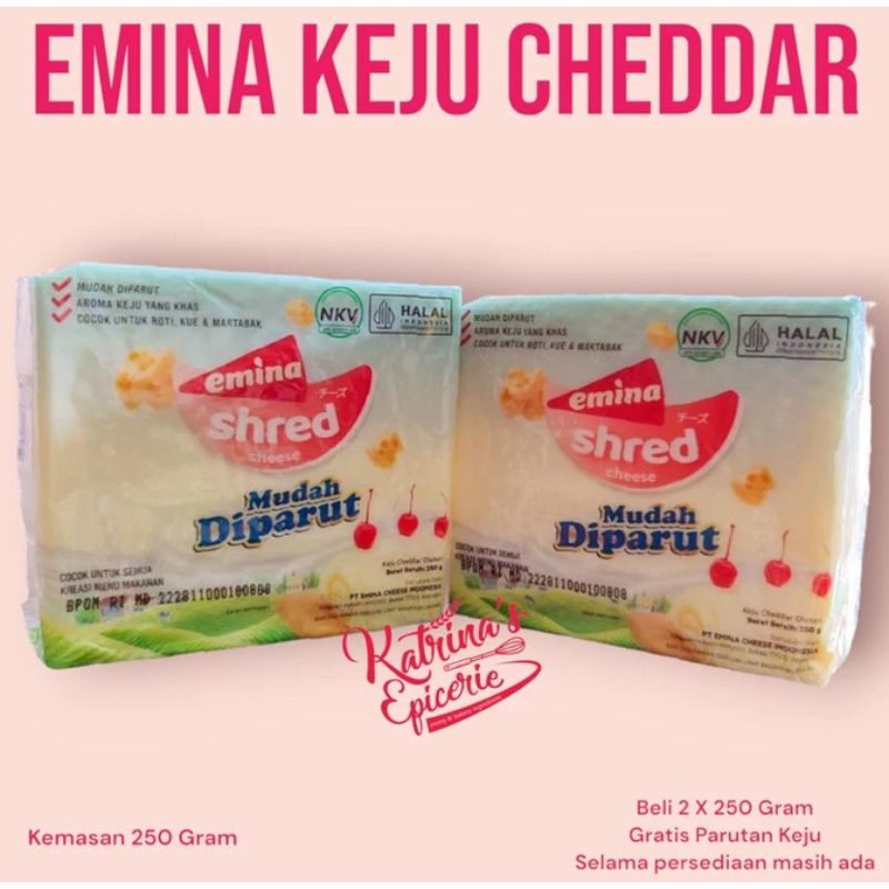 

Emina Shred 250 Gram EXP 26 Des 2024 Keju Parut Serbaguna Untuk donat Kue Lebaran Salad Buah BELI 2 GRATIS PARUTAN