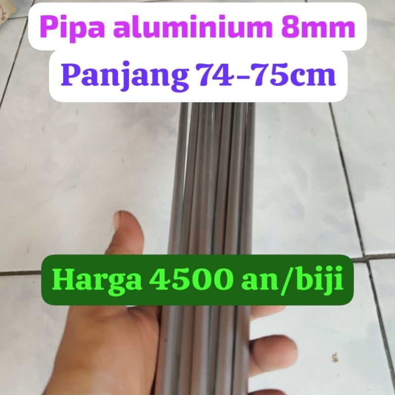 pipa aluminium 8mm termurah