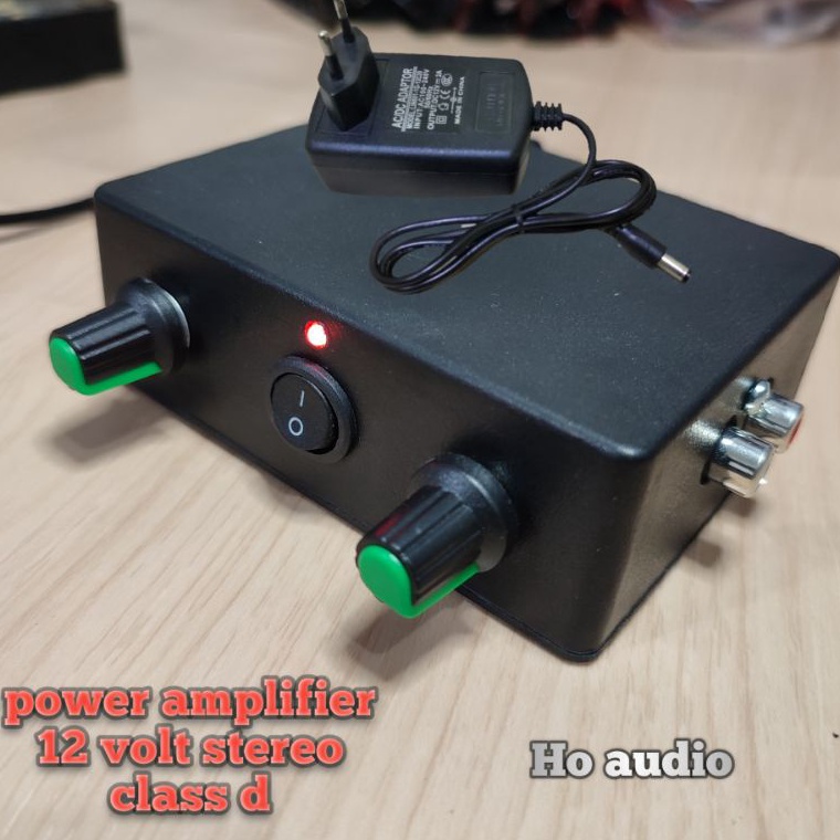 TERBAIK ampli mini 12v stereo 2 potensio amplifier class d  adaptor 12 volt pam861