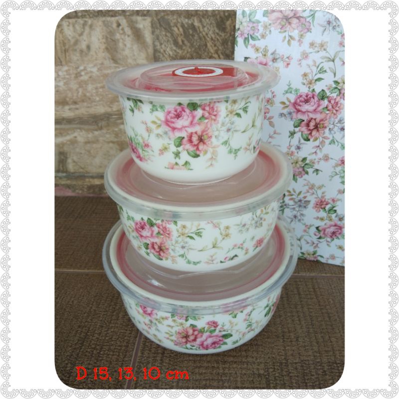 ready set 3 mangkok keramik shabby