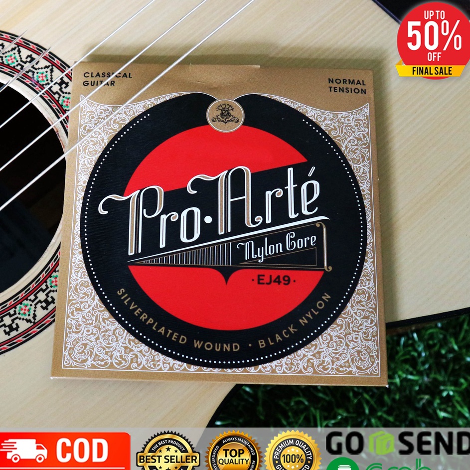 Laris Senar Gitar Klasik Pro Arte EJ49 Black Nylon Nilon hitam