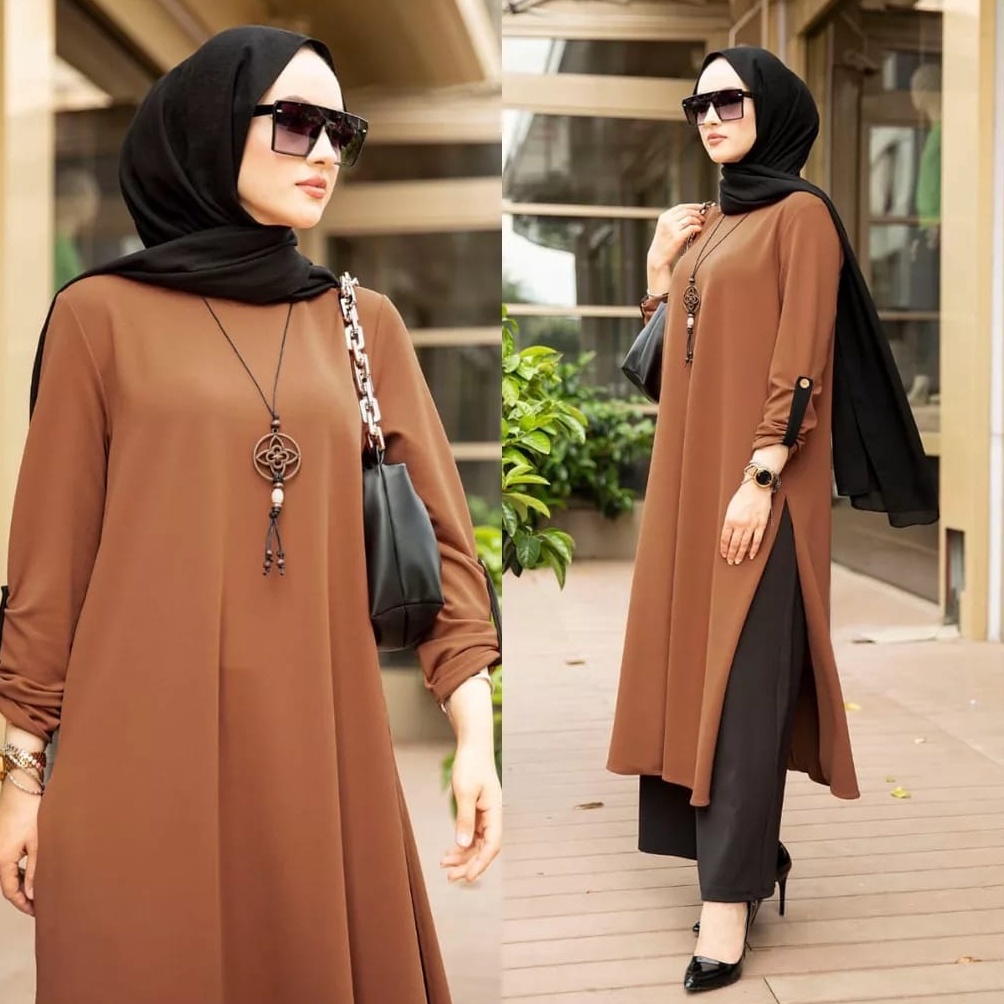 ART U88P INNARA SETELAN BAJU MUSLIMAH TERVIRAL  ONE SET KAYANA TERBARU  SETLONG TUNIK CRINKLE AIRFLO