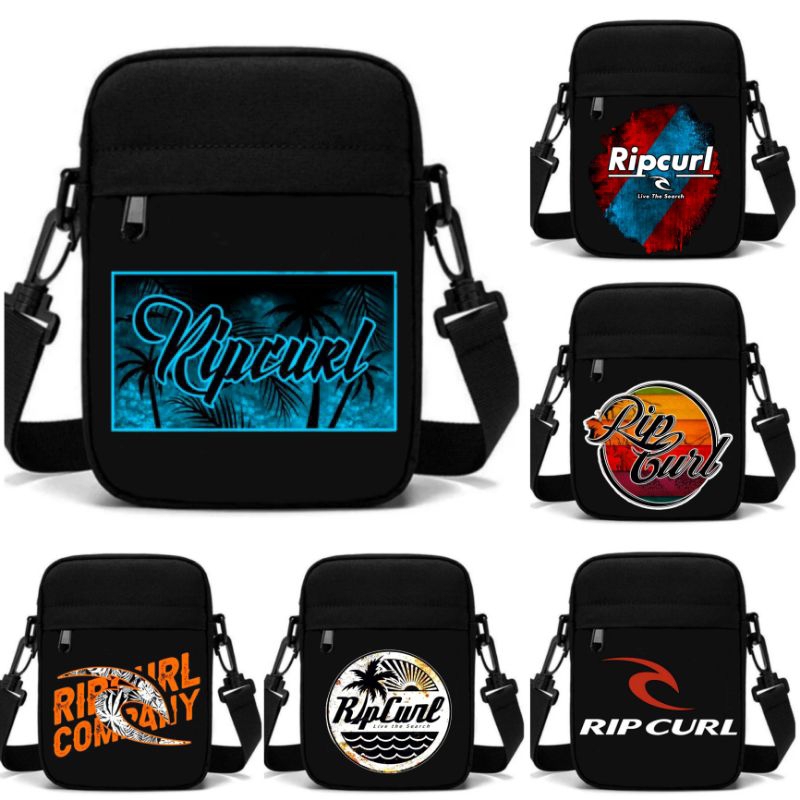 Tas Selempang Hitam Rip Curl Distro Bahan 100% Kanvas Cordura / Tas Selempang Mini Rip Curl / Sling 