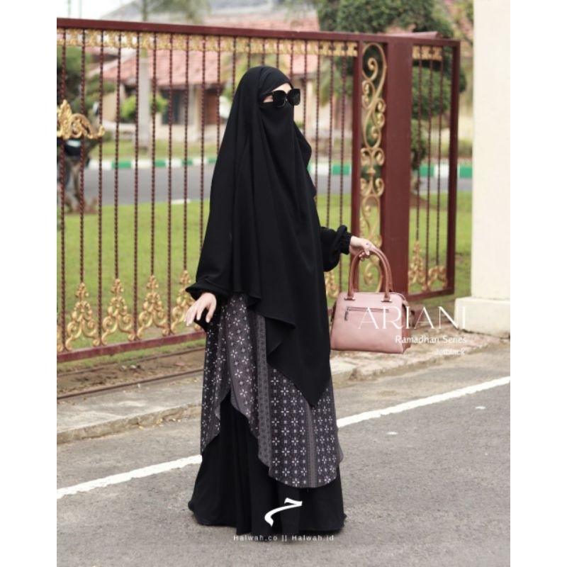 [READY] ARIANI EID SERRIES BY HALWAH | GAMIS ONLY | FRENCH KHIMAR ONLY | CHIFFON MOTIF ETHNIK | JETB