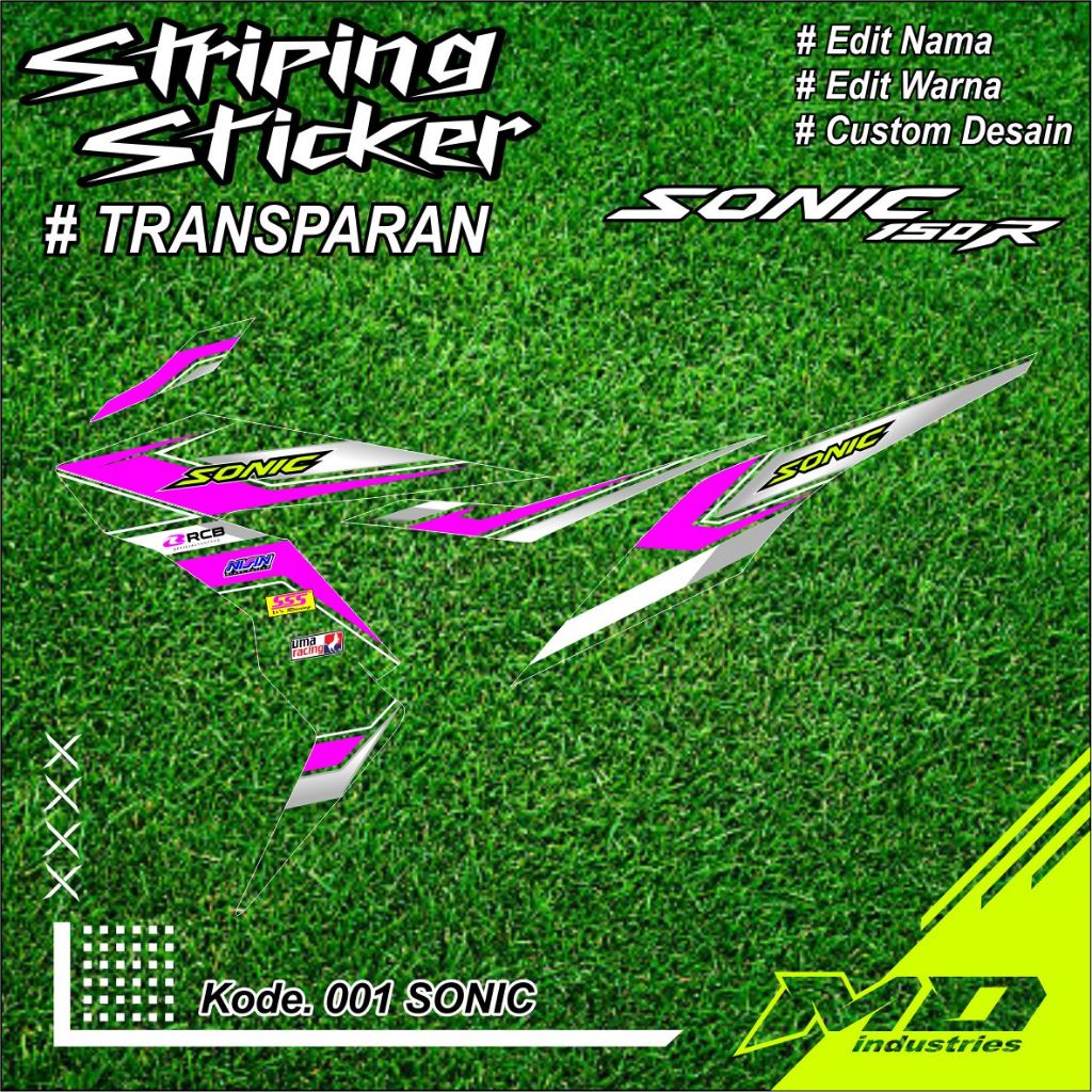 Striping Sticker Sonic 150R - STRIPING SONIC-Striping Transparan Sonic 150R