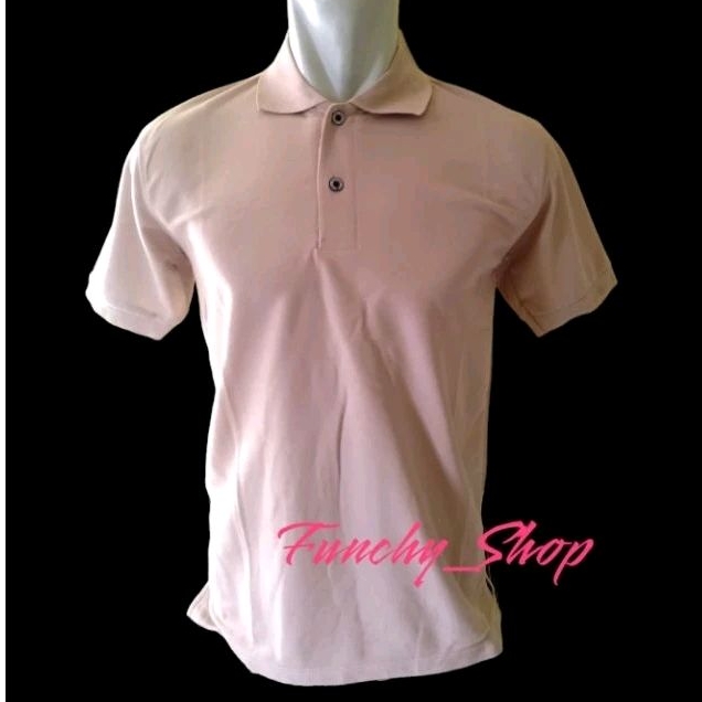 KAOS POLOS KERAH CREAM COKLAT SUSU - POLO SHIRT BEIGE CREME KAOS PRIA POLOS