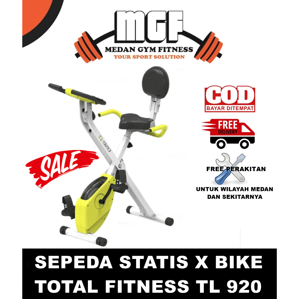 SEPEDA STATIS ALAT FITNESS TERAPI LUTUT - Sepeda Statis X Bike Magnetic TL 920