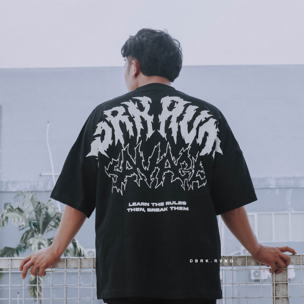 OVERSIZED T-SHIRT - GORGE - BLACK - DBRK RVNG